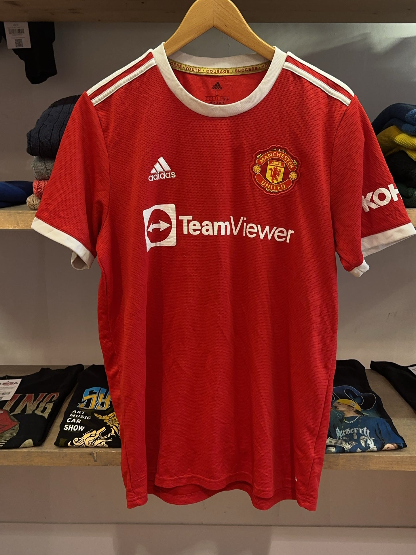 2021-2022 Manchester United Adidas Home Football Shirt - L