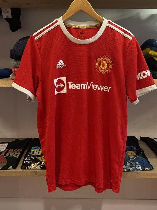 2021-2022 Manchester United Adidas Home Football Shirt - L