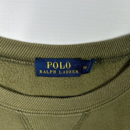 M - 2000's Polo Ralph Lauren Olive Green Logo Sweatshirt