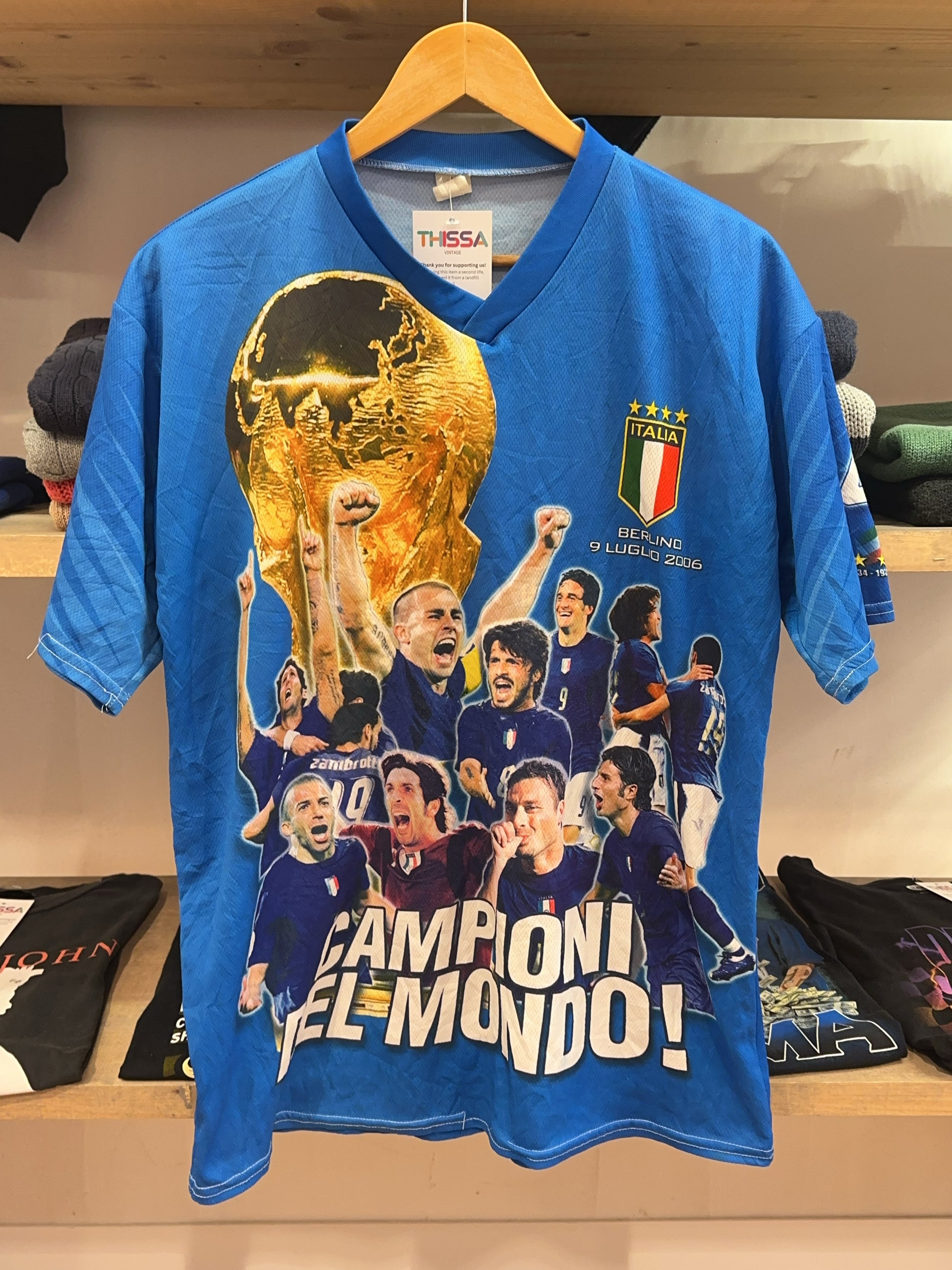 2006 Italy Italia Home Football Shirt Gianluca Zambrotta 4 - L