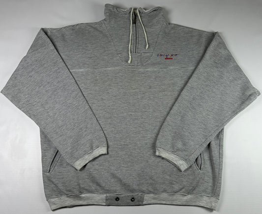 XL - 1990's Adidas Striped Half-Zip Pullover Sweatshirt