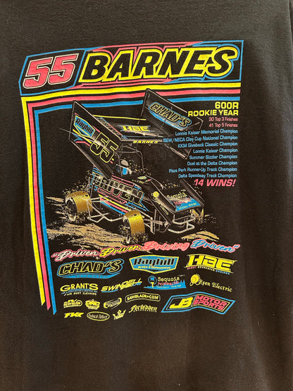 XL - 55 Barnes 600R Rookie Year Sprint Car Racing T-Shirt