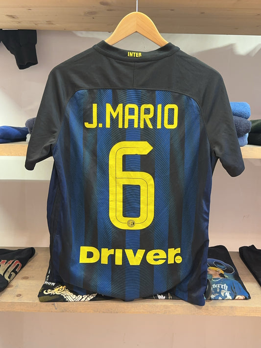 M - 2016/2017 Inter Milan Nike Home Football Shirt #6 J. Mario