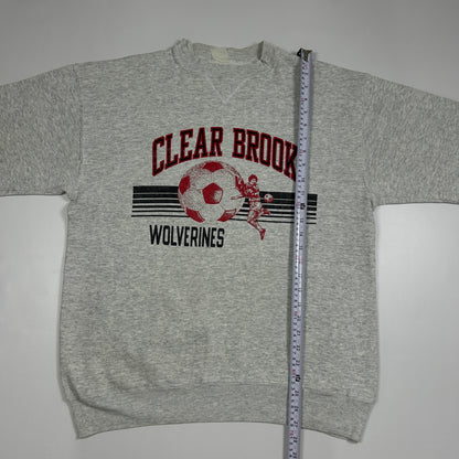 M - Vintage 1990's Clear Brook Wolverines Gray Crewneck Sweatshirt