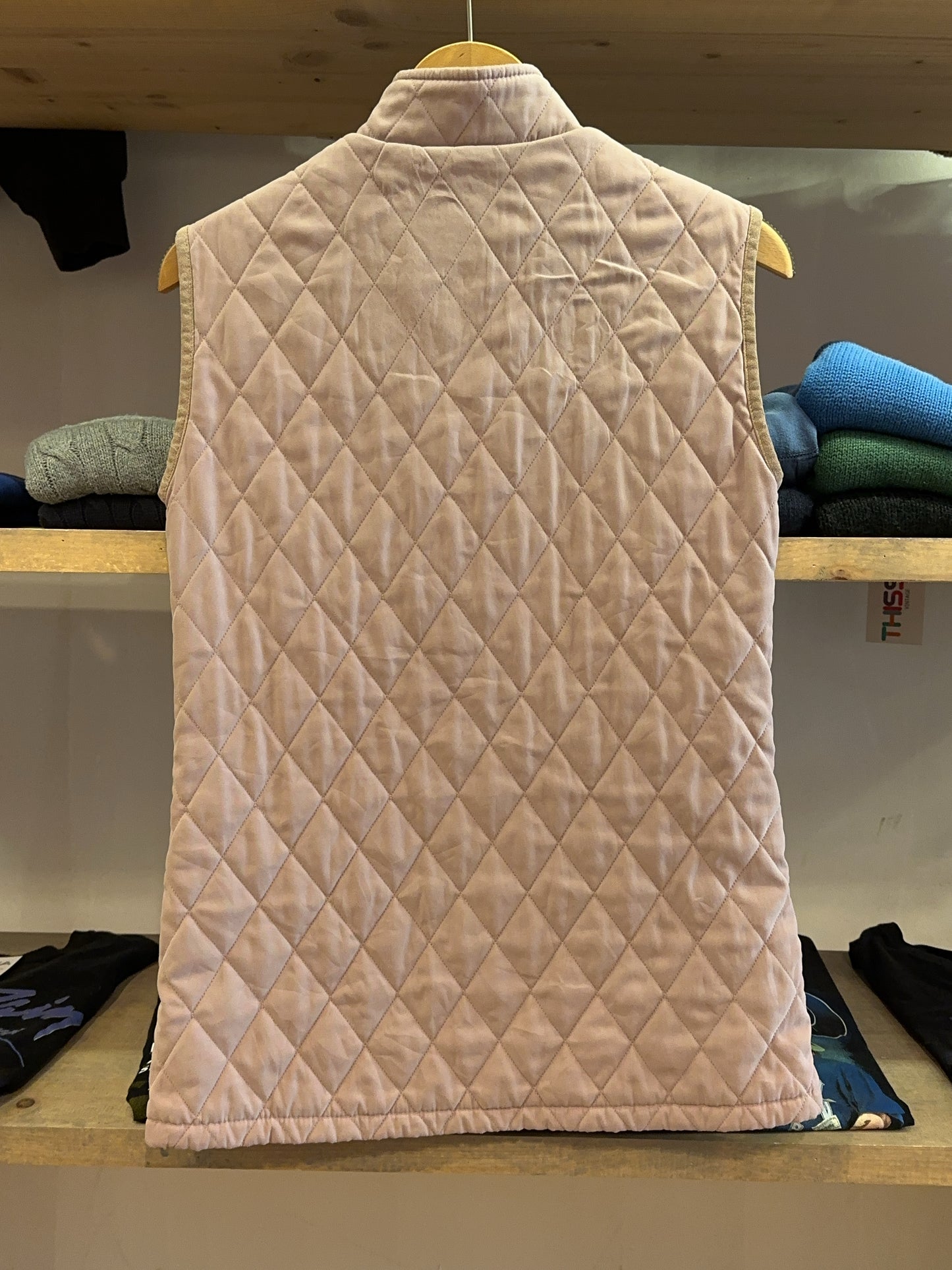 S - Barbour Quilted Zip-Up Vest