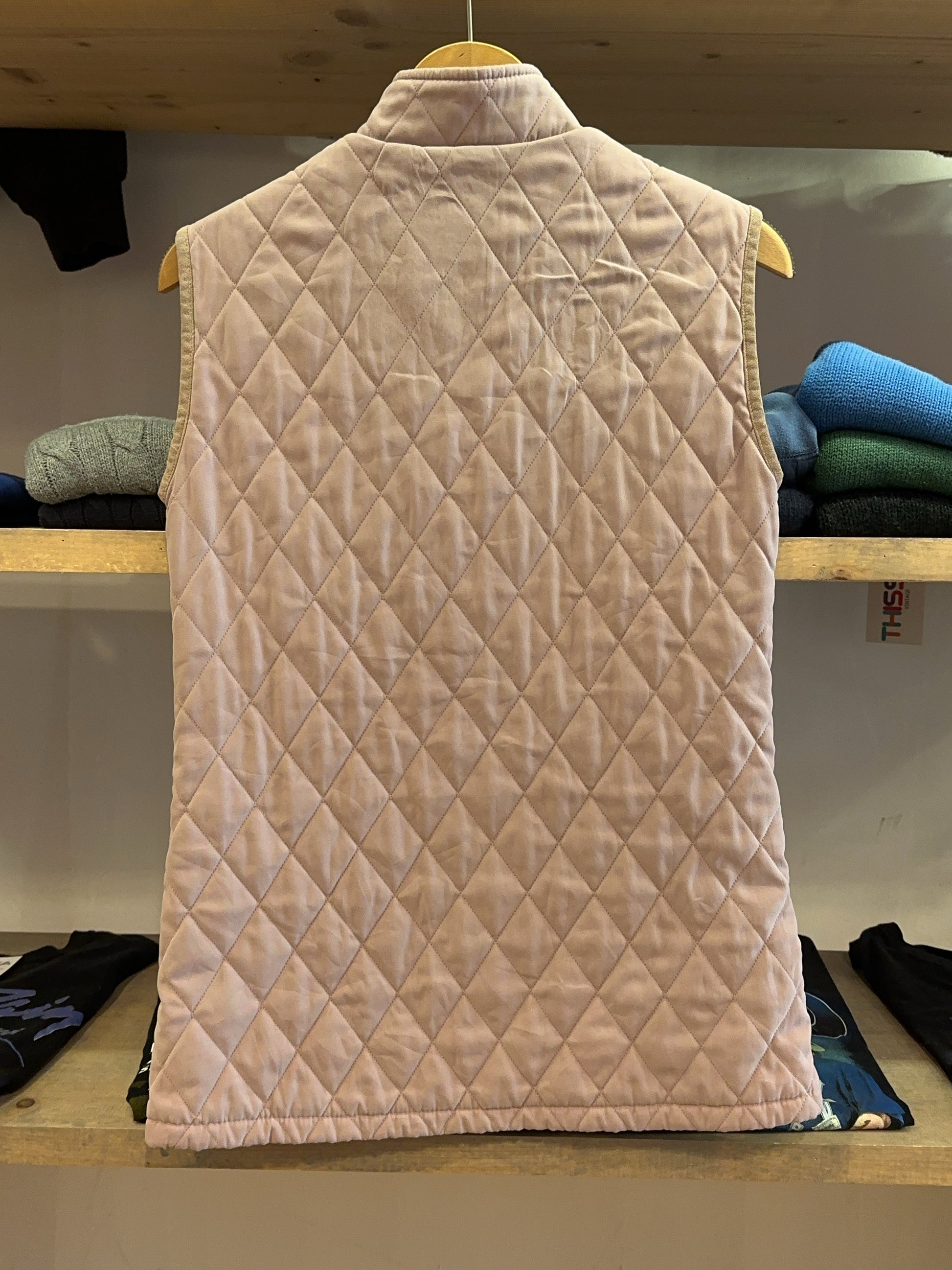 S - Barbour Quilted Zip-Up Vest