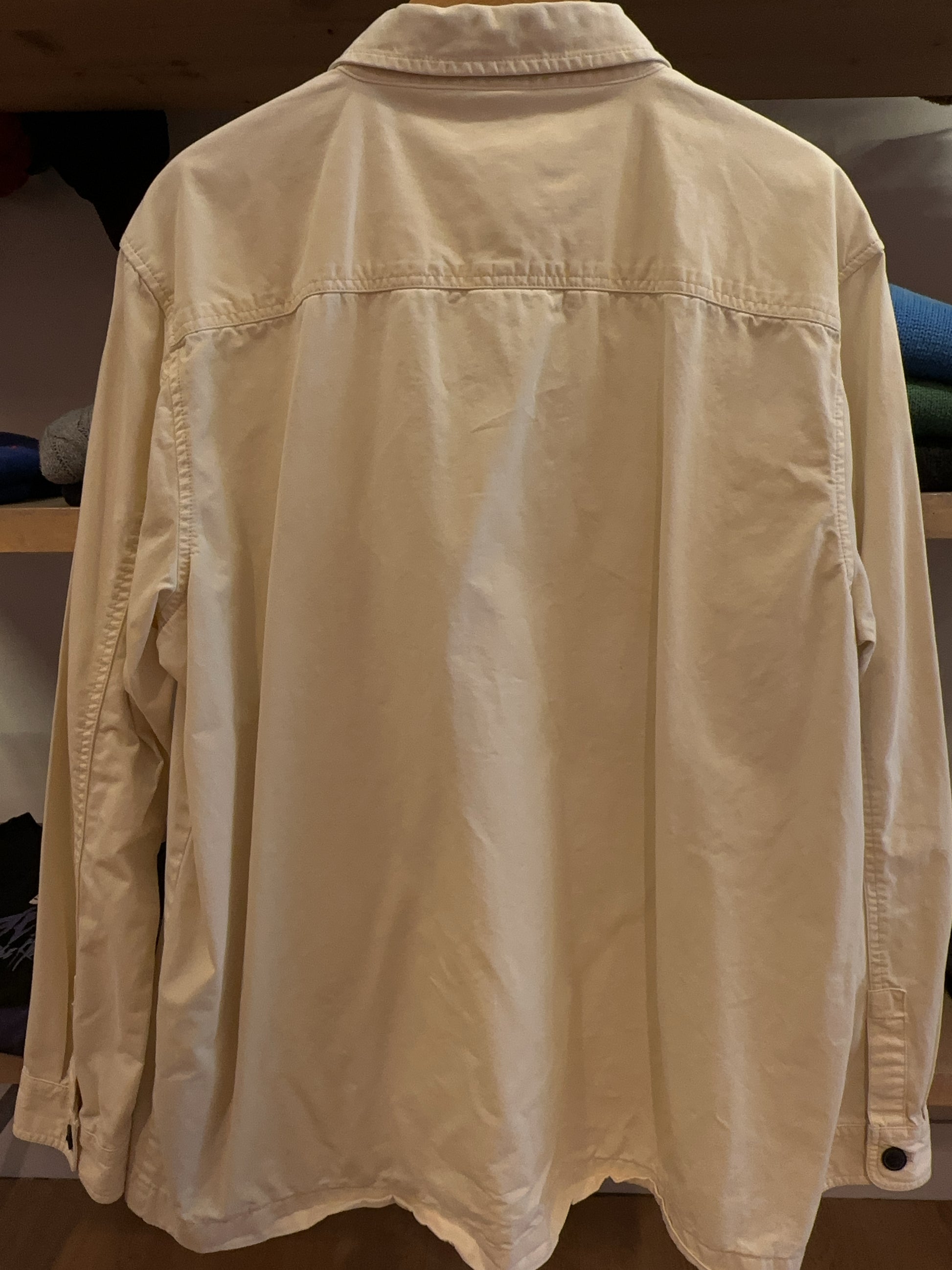 XXL - Barbour International Beige Button-Up Overshirt Jacket