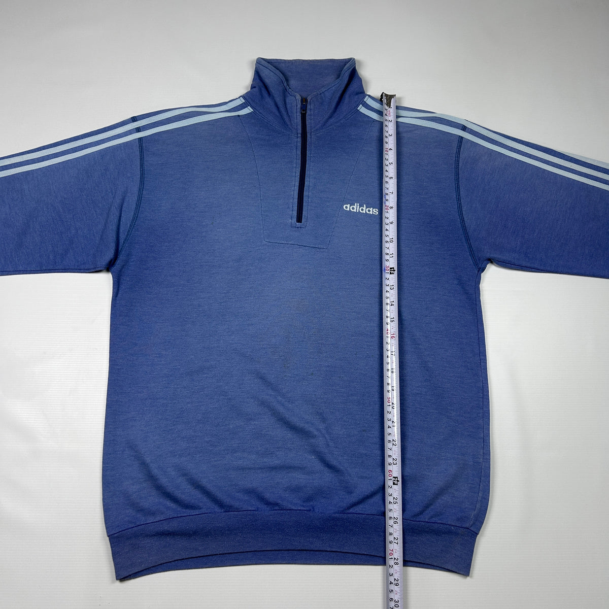 M - 1980's Adidas Blue Quarter Zip Track Jacket