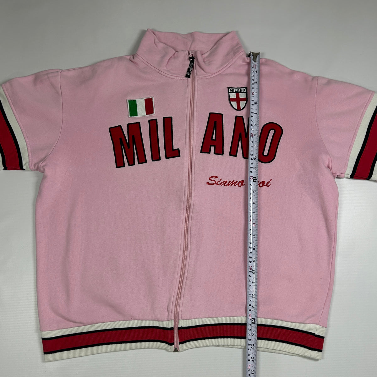 L - Vintage 2000's Pink Milano Zip-Up Track Jacket