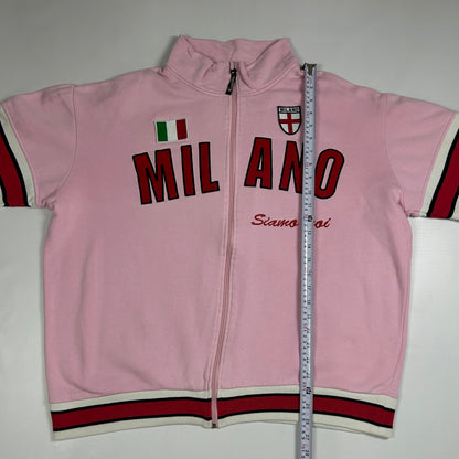 L - Vintage 2000's Pink Milano Zip-Up Track Jacket