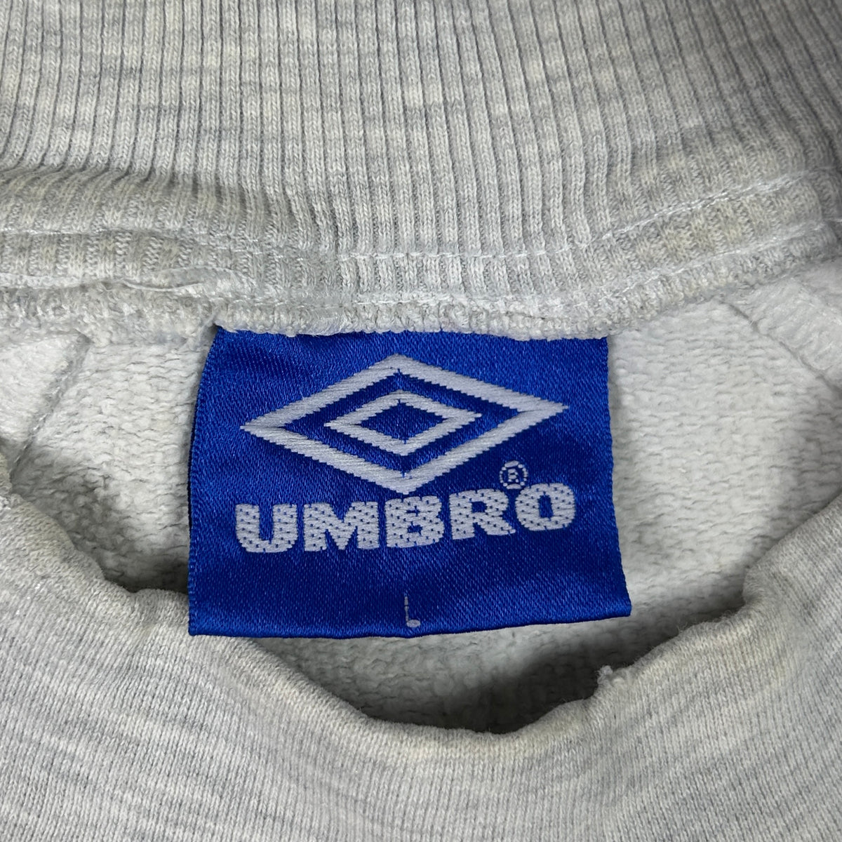 L - 1990's Umbro Grey Long Sleeve Pro Training Sweatshirt
