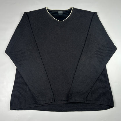 L - Vintage 2000's V Neck Nike Sweatshirt