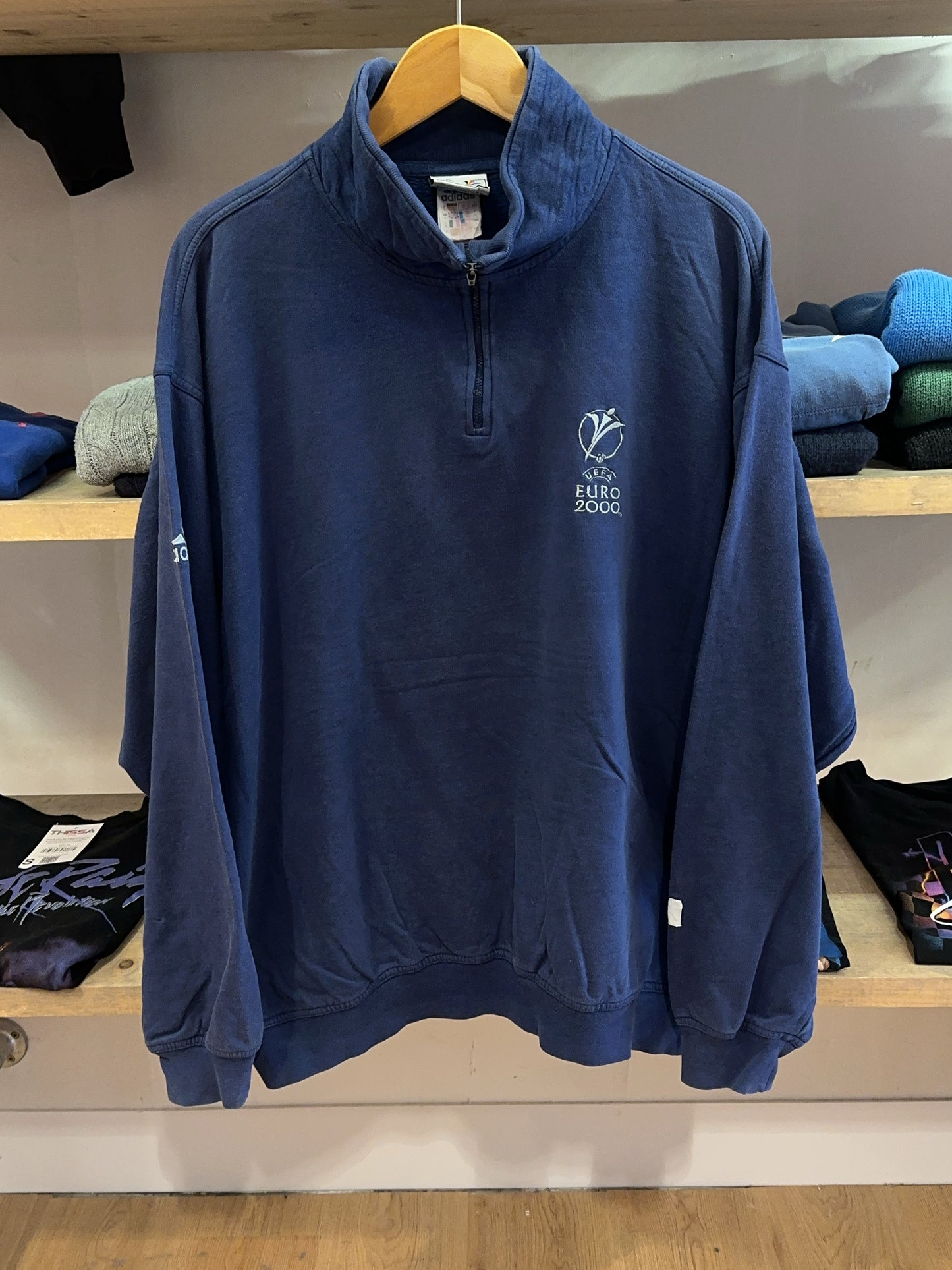 L - Vintage UEFA Euro 2000 Adidas Quarterzip
