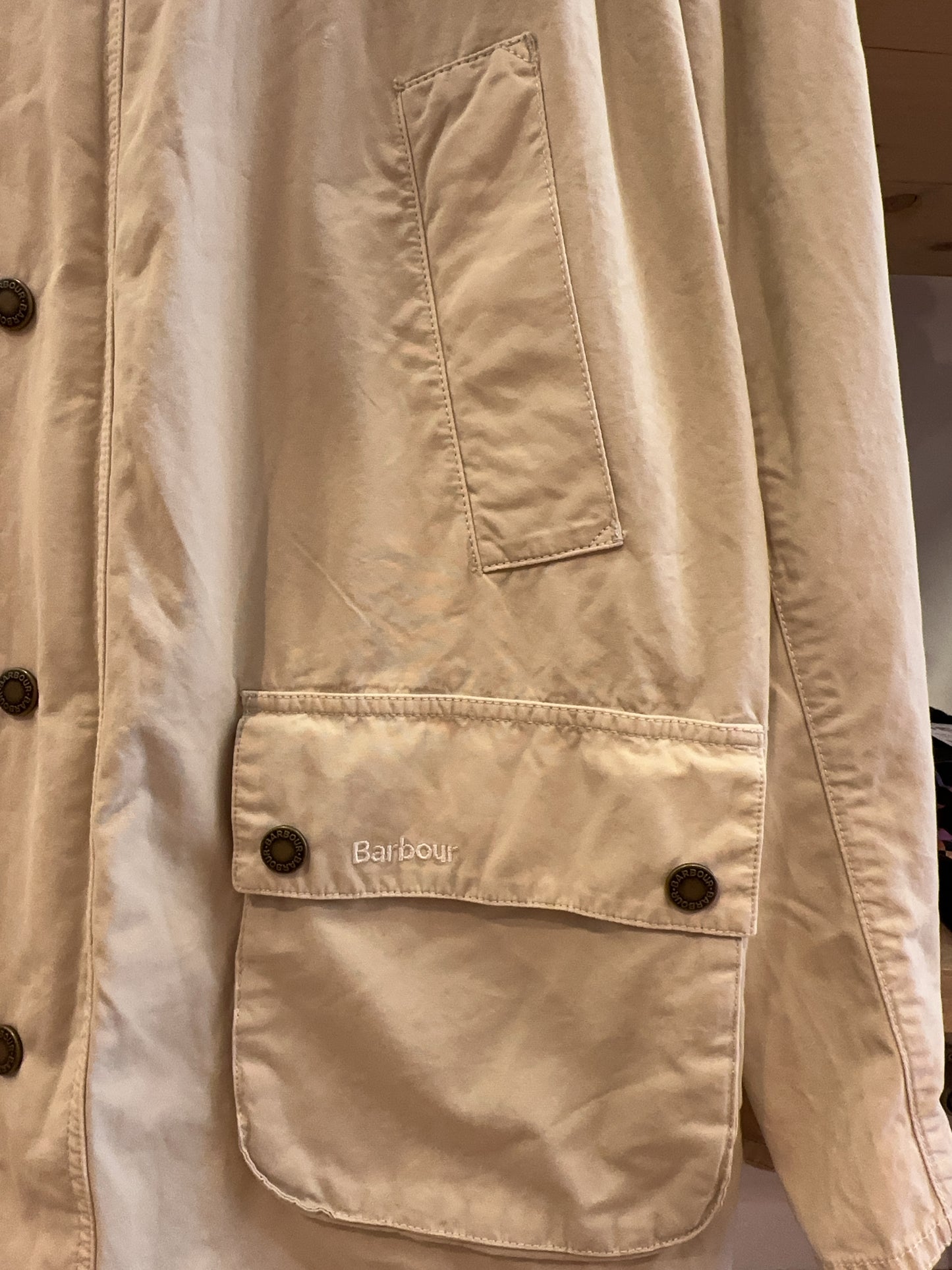 XL - Barbour Beige Lightweight Button-Up Jacket