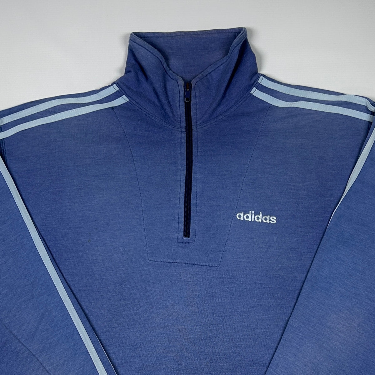 M - 1980's Adidas Blue Quarter Zip Track Jacket