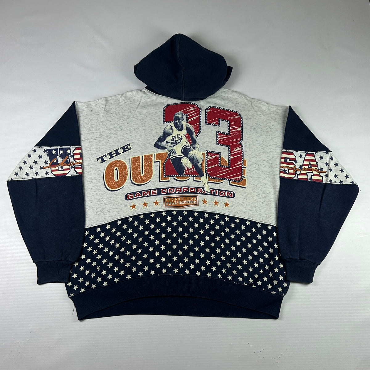S - 1990's Michael Jordan The Outdoor Game Corporation Retro Basketball Hoodie
