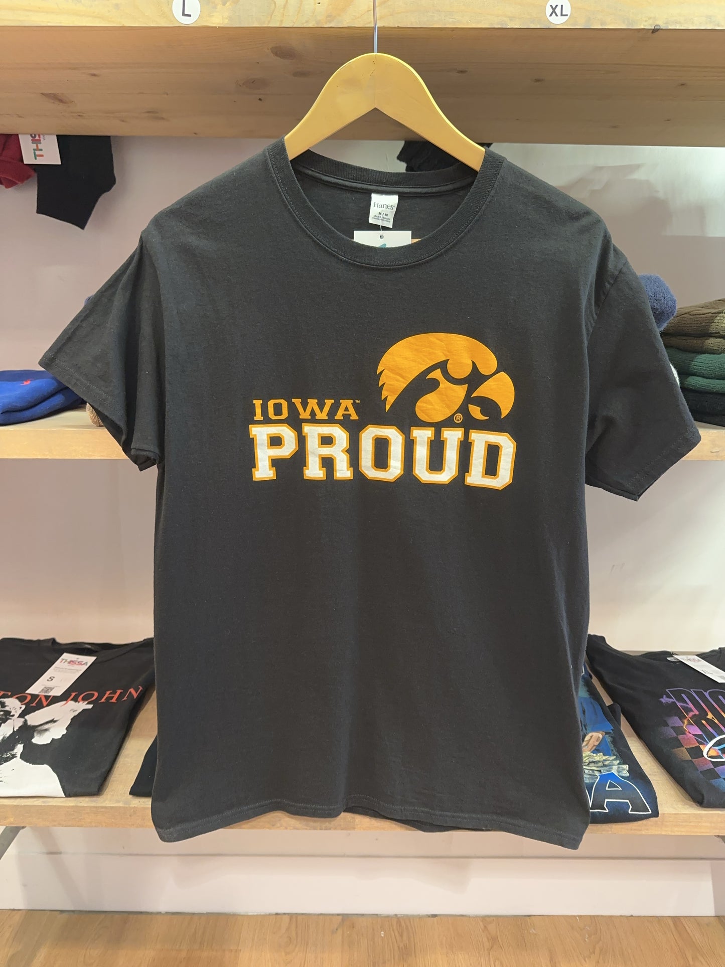 Iowa Hawkeyes Proud Black Graphic T-Shirt