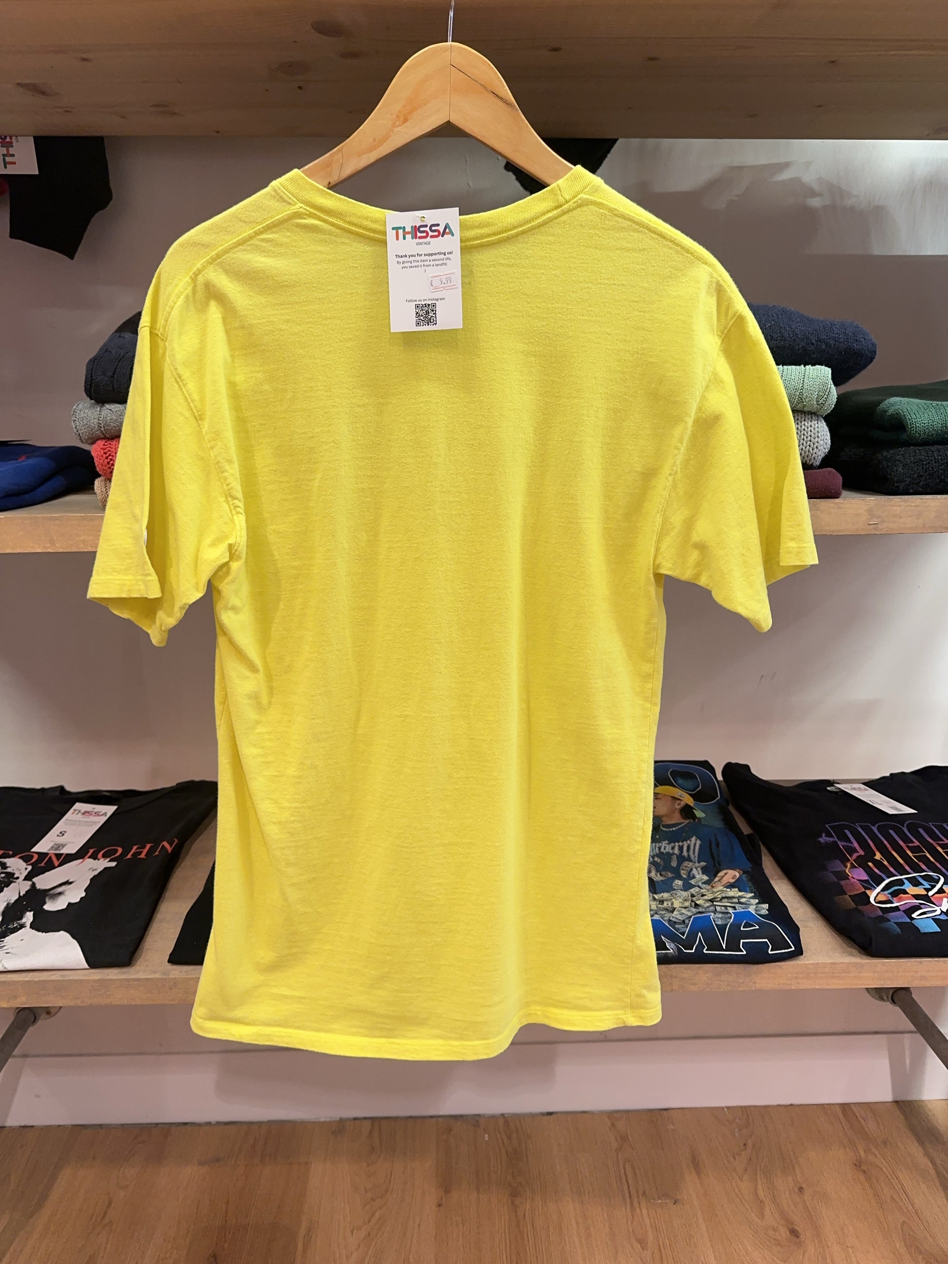 Champion Yellow Script Logo T-Shirt
