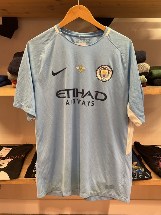 2017/18 Manchester City Nike Home Football Shirt - XL