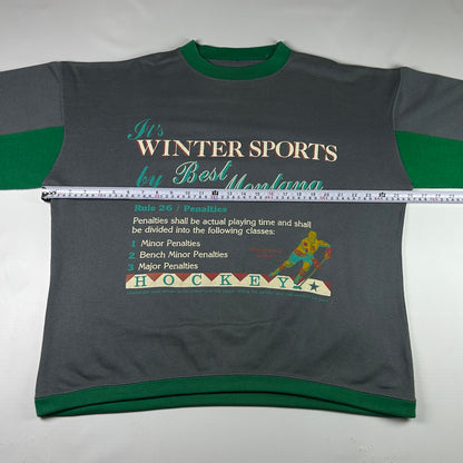 XL - 1990's Best Montana Winter Sports Hockey Sweatshirt