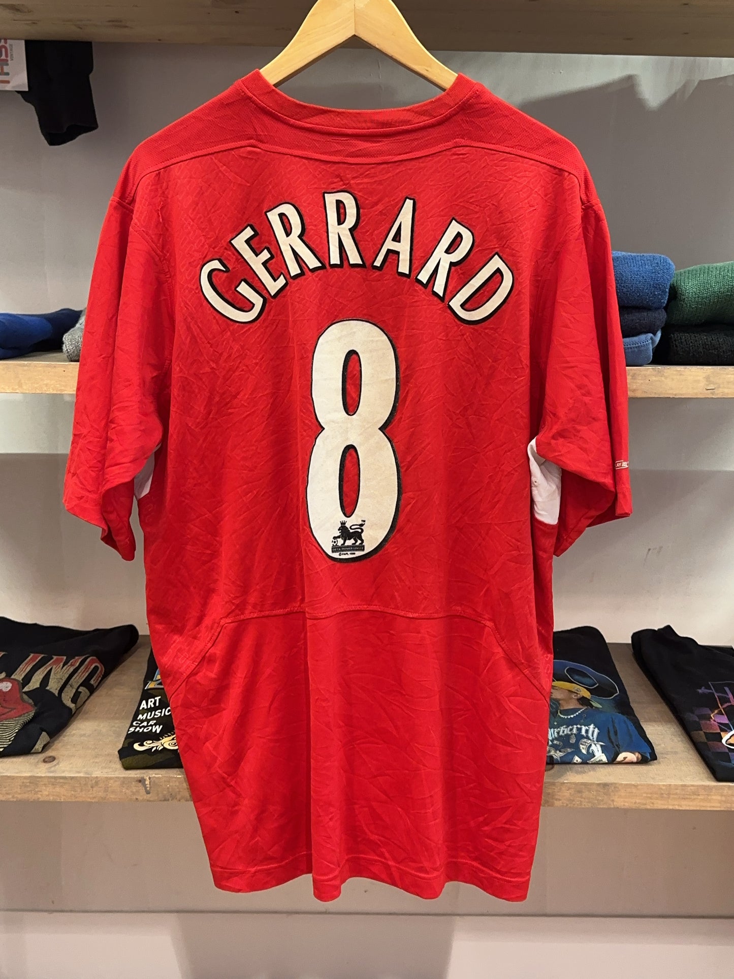 XL - 2004-2006 Liverpool FC Steven Gerrard #8 Reebok Home Football Shirt