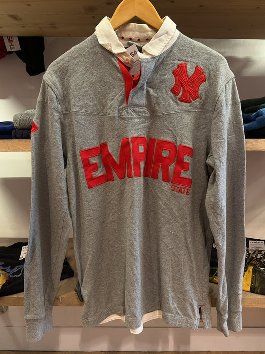 M - 2000's Nike New York Yankees "Empire State" long-sleeve rugby polo Sweatshirt