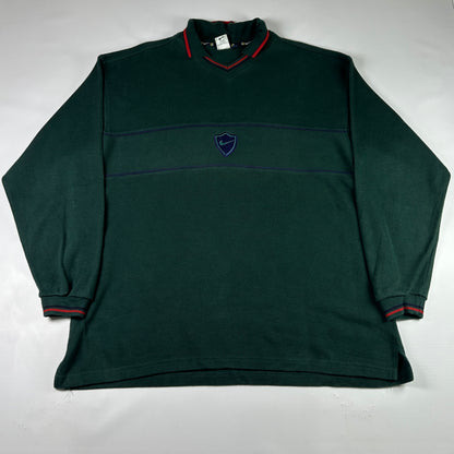 XXL - 1990's Nike Vintage Green Long Sleeve Polo Shirt