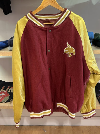 XL - Vintage 2000's Texas State Bobcats Varsity Steve & Barry's Jacket