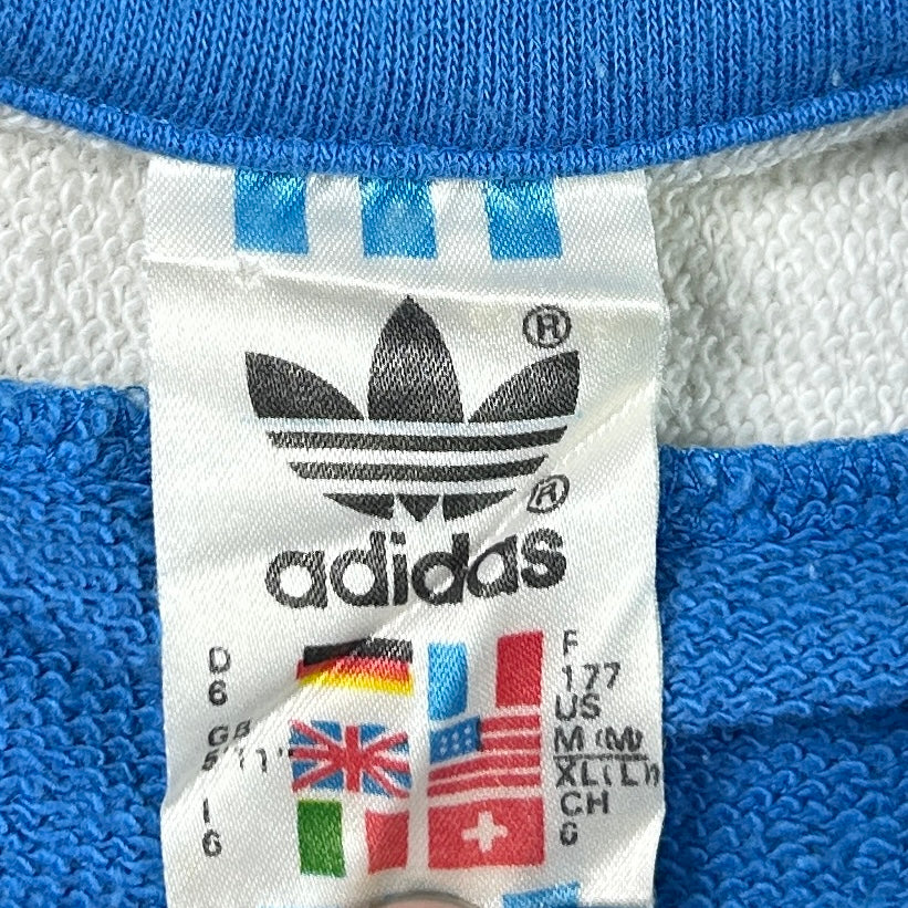M - 1990's Adidas USA Rugby Blue Zip Hoodie Sweatshirt