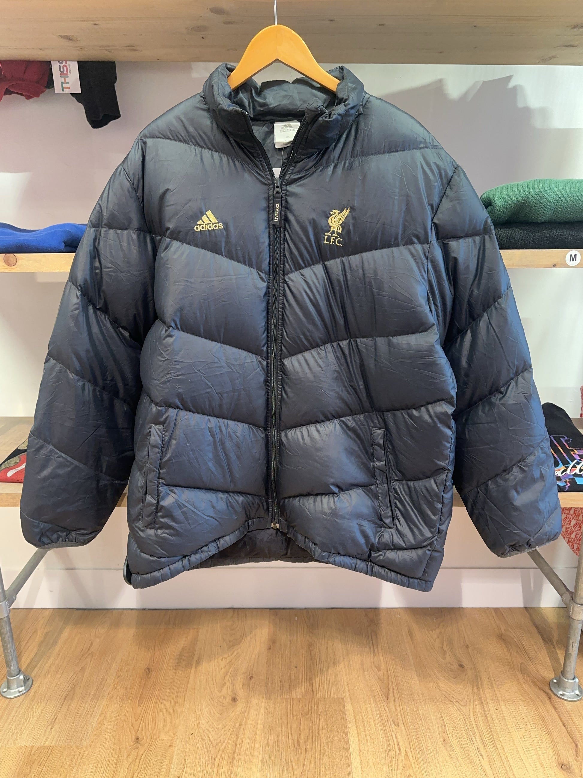 L - Vintage 2010's Liverpool Adidas Puffer Jacket