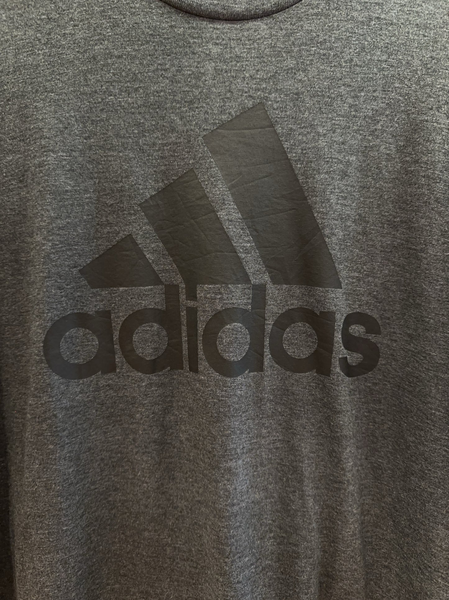 Adidas Dark Heather Gray Logo T-Shirt