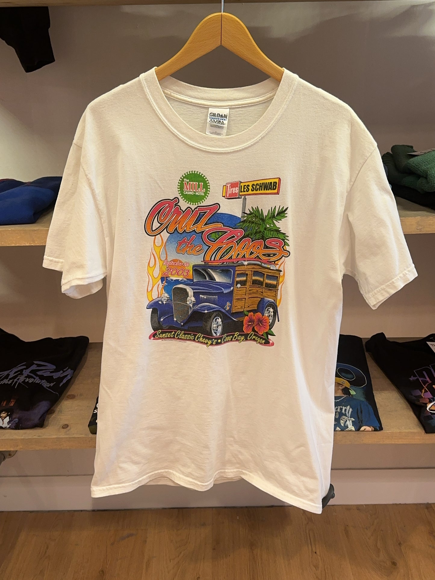 L - Sunset Classic Chevy's Graphic T-Shirt