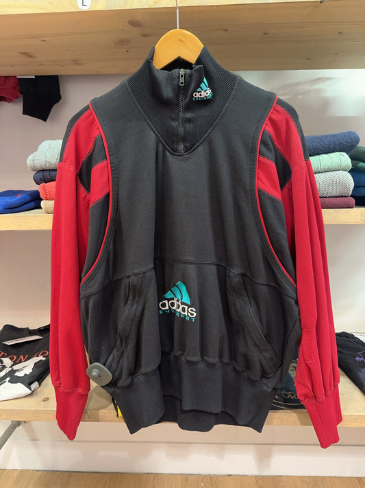 Vintage Adidas Equipment Colorblock Half-Zip Sweatshirt - L
