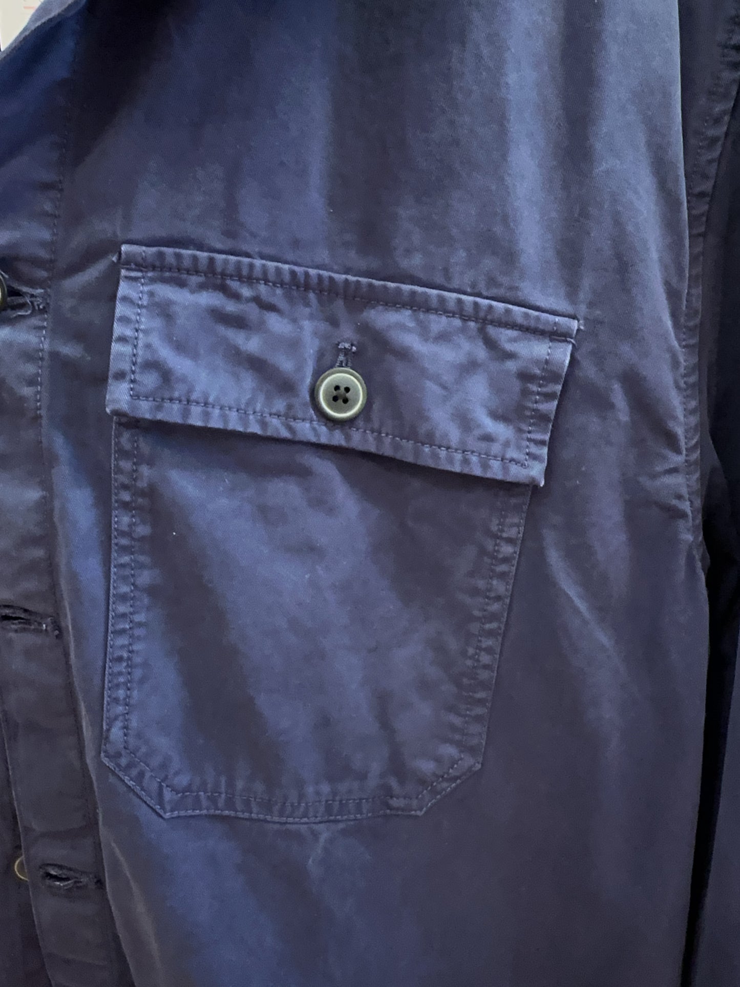 XL - Barbour International Navy Long-Sleeve Button-Up Shirt