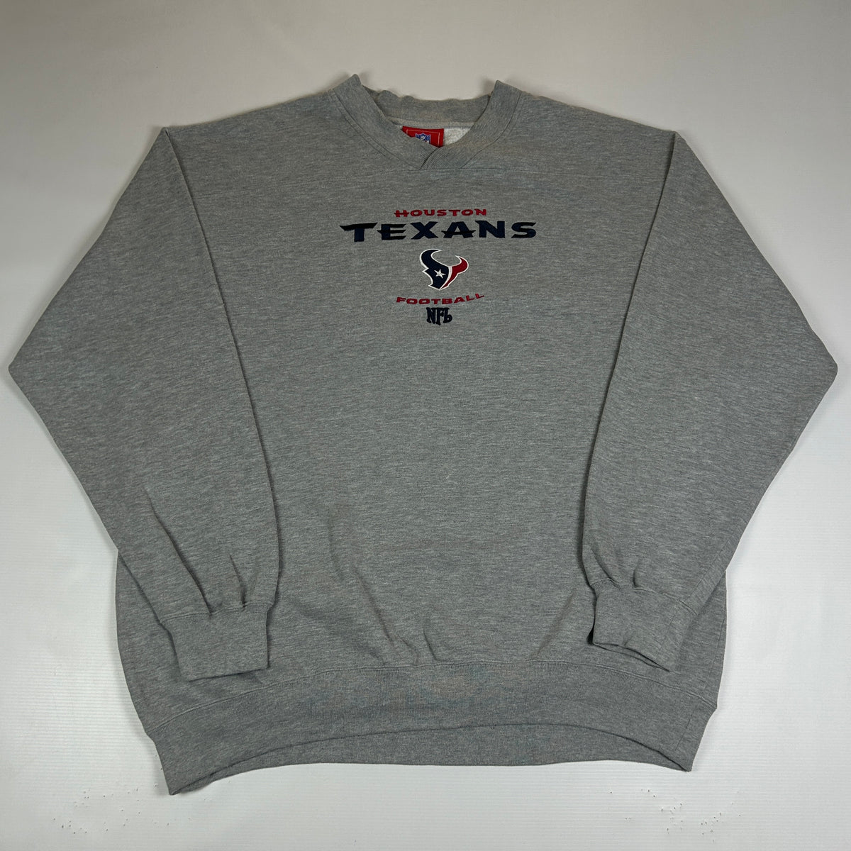XL - Vintage 2000's Houston Texans NFL Gray V-Neck Sweatshirt