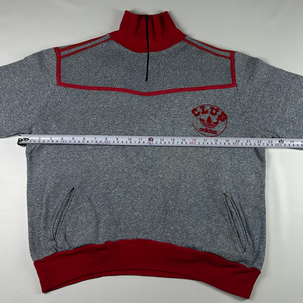 S - Vintage 1970's Adidas Quarterzip