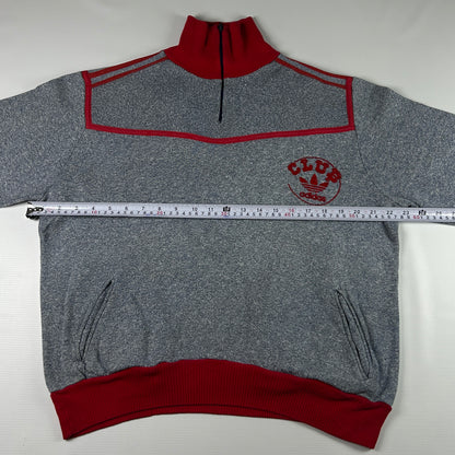 S - Vintage 1970's Adidas Quarterzip