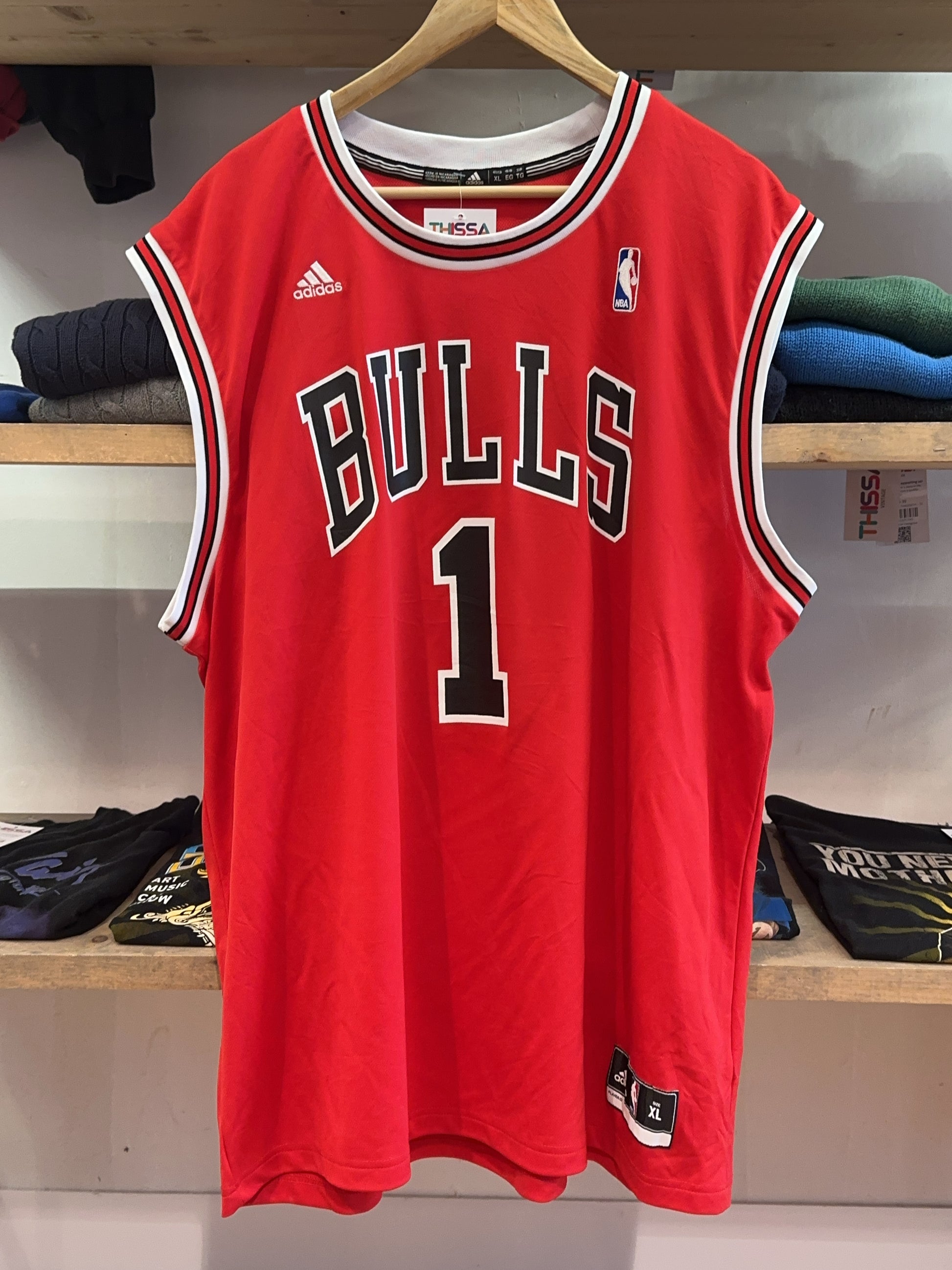 XL - 2010-2011 Chicago Bulls Adidas Home Derrick Rose 1