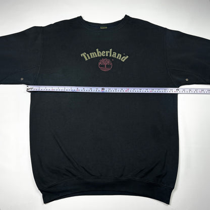 M - Timberland 2000's Weathergear Black Crewneck Sweatshirt