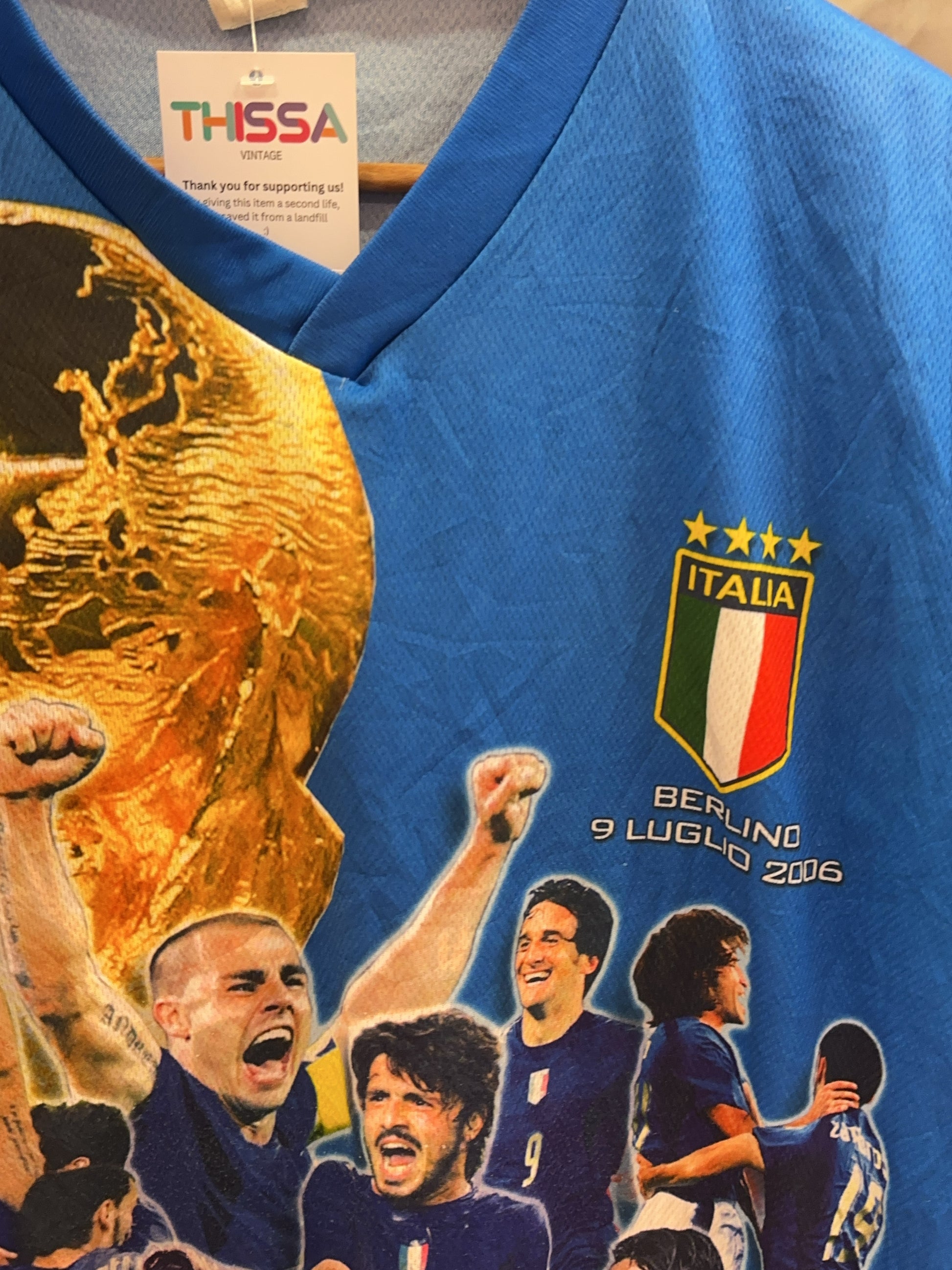 2006 Italy Italia Home Football Shirt Gianluca Zambrotta 4 - L