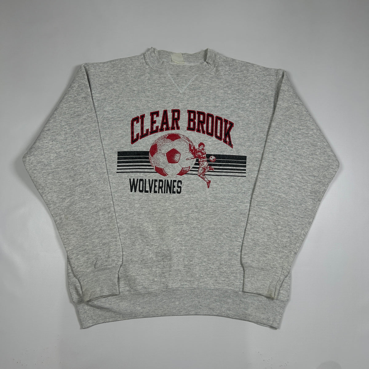 M - Vintage 1990's Clear Brook Wolverines Gray Crewneck Sweatshirt