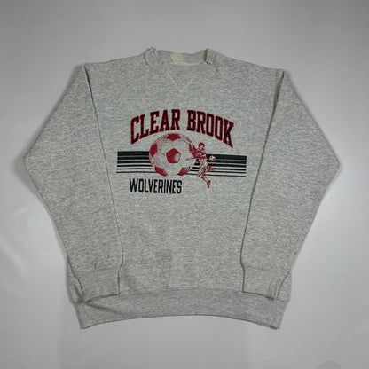 M - Vintage 1990's Clear Brook Wolverines Gray Crewneck Sweatshirt