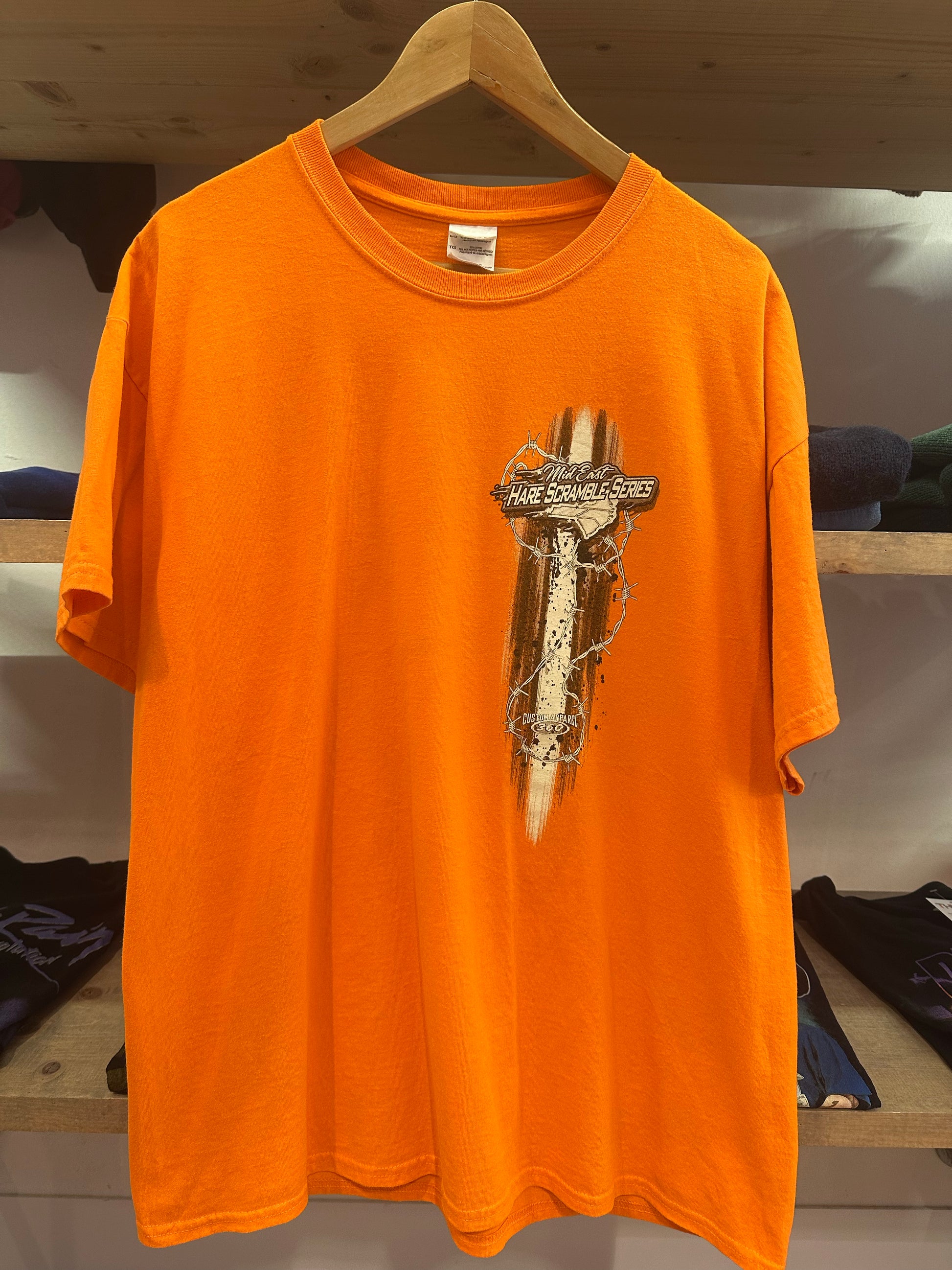 XL - Mid East Hare Scramble Series Orange Graphic T-Shirt
