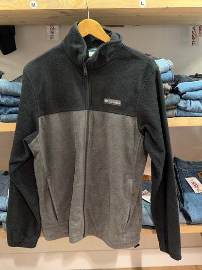 M - Columbia Fleece Black Gray