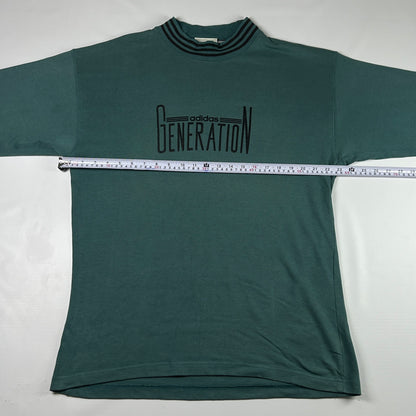 L - 1990's Adidas Generation Mock Neck Long Sleeve T-Shirt