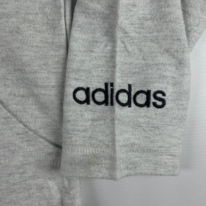 M - 1990's Adidas Grey Streetball Fleece Half-Zip Hoodie
