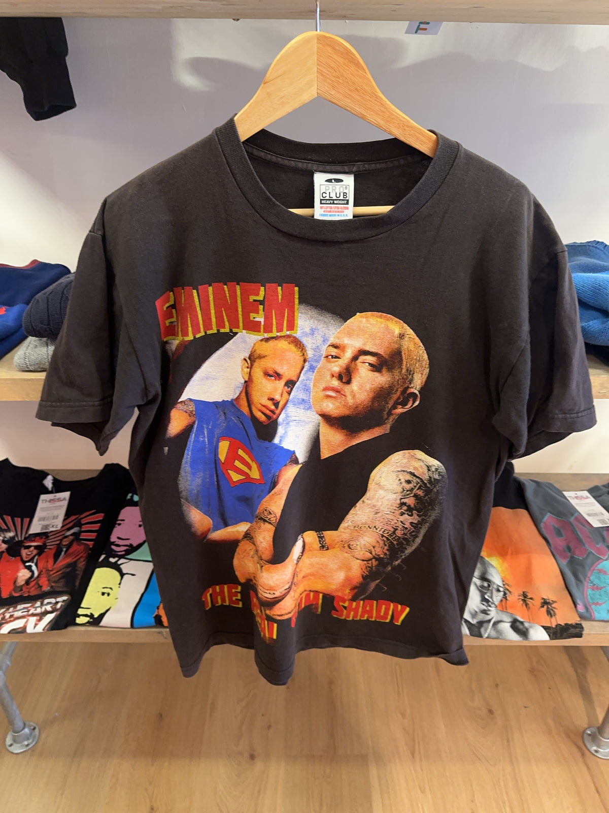 L - Eminem Band T-shirt Pro Club Heavy Weight