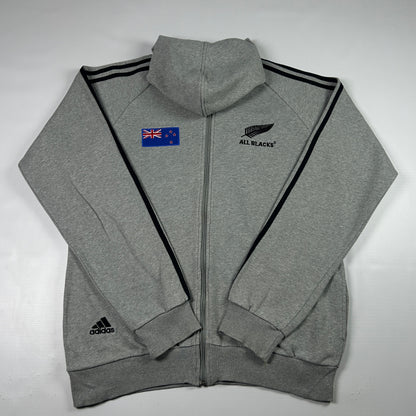 M - 2000's Adidas All Blacks New Zealand Zip Hoodie