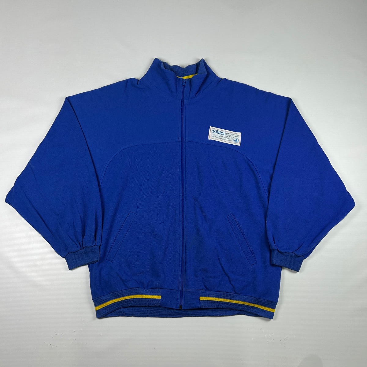 M - 1990's Adidas Blue Zip-Up Track Jacket