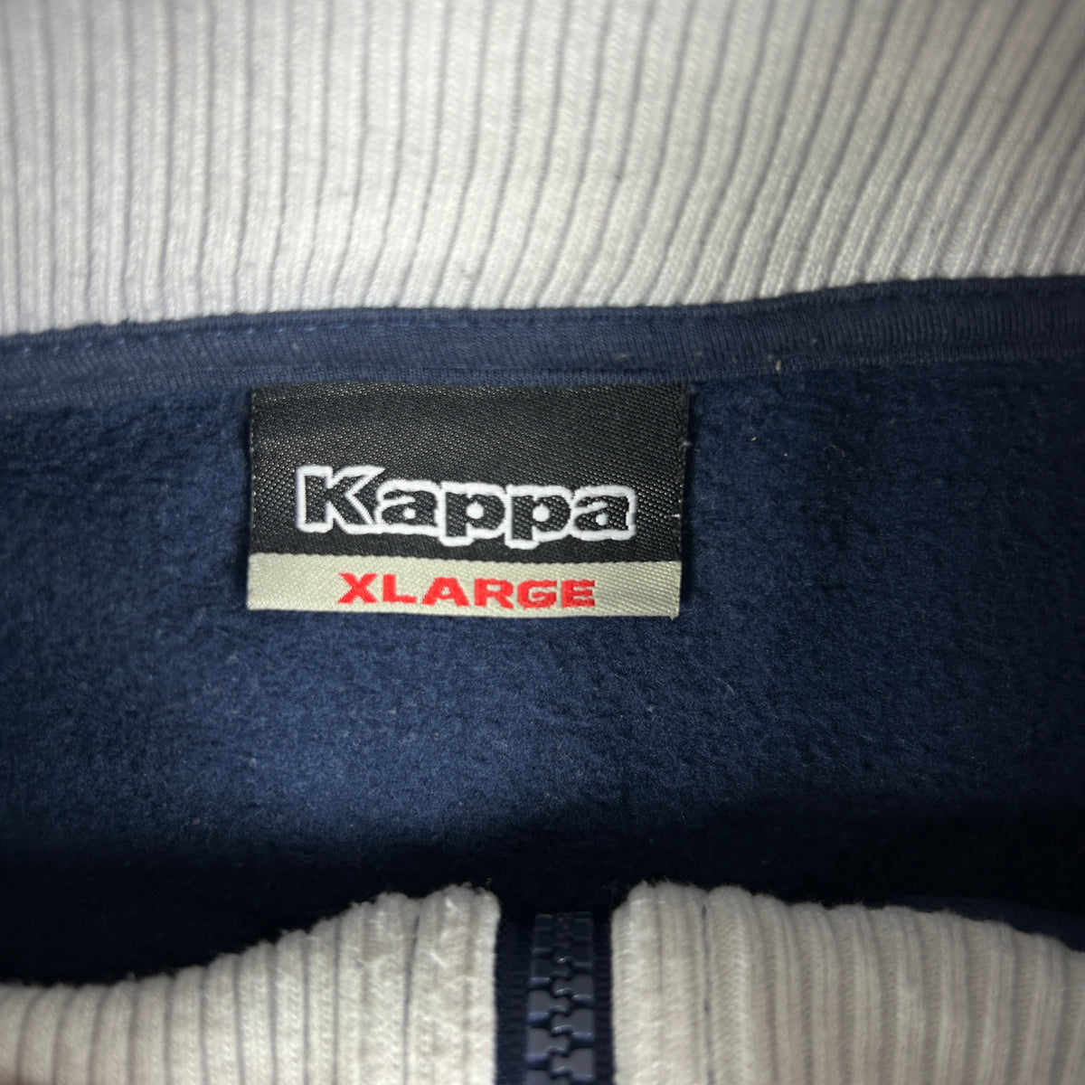 XL - Vintage 1990's Kappa Men’s Navy Zip-Up Track Jacket